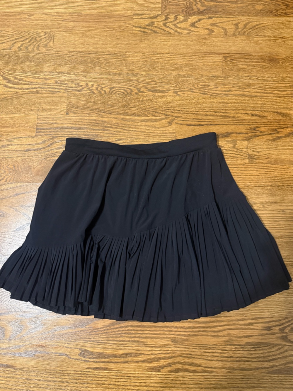 SPANX Black Pleated Mini Skirt